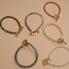  DROPBALL - HEART CLASP FLUORIT BRACELET 