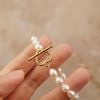  HOROSCOPE - HAMMER HEART CLASP BOLD RICE SHAPE PEARL BRACELET 