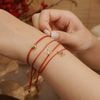  FLOWER - RED LUCKY STRING BRACELET 