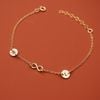  DOUBLE ROUND LETTER MINI INFINITY BRACELET 