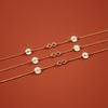  DOUBLE ROUND LETTER MINI INFINITY BRACELET 