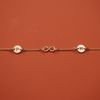  DOUBLE ROUND LETTER MINI INFINITY SILKY BRACELET 