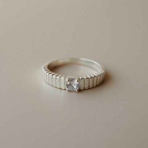 RIBBED BAND RING - 3.5MM (S)