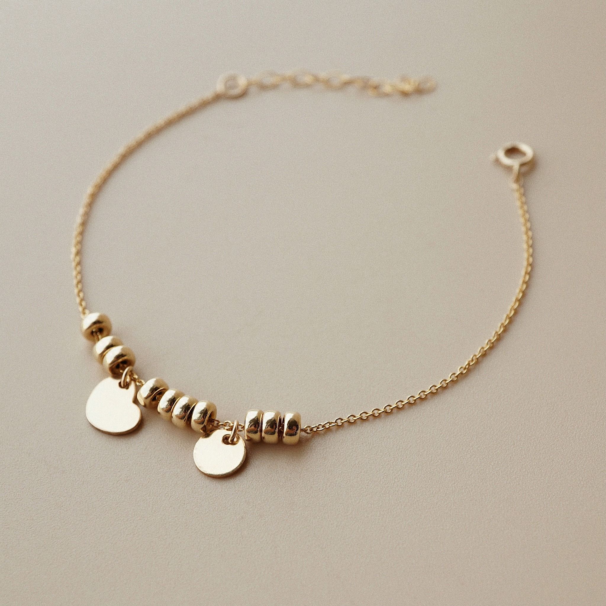  MINI DISC & MINI HEART ROSIE BRACELET 