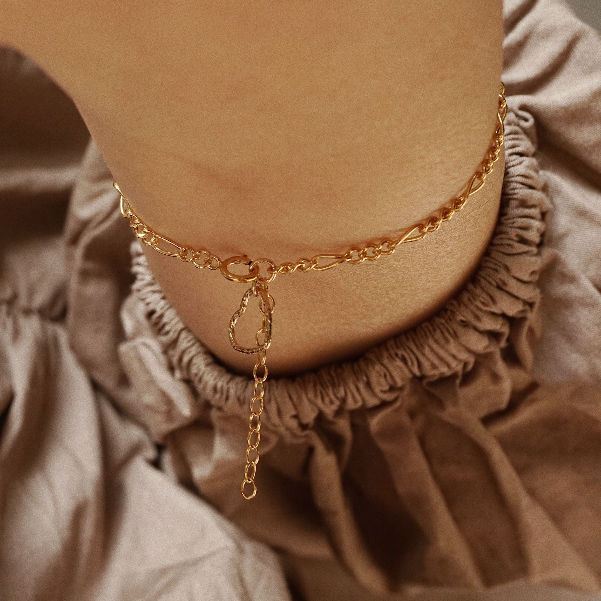  SPARKLE HEART - FIGARO BRACELET 