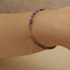  SPARKLE HEART - SILKY AMETHYST BRACELET 