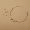  SPARKLE HEART & PEARL RECTANGLE BRACELET 