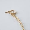  STONE - TOGGLE CLASP OVAL CABLE BRACELET 