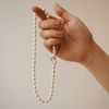  TOGGLE CLASP BOLD RICE SHAPE PEARL CHOKER NECKLACE 