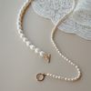  TOGGLE CLASP MIXED PEARL CHOKER NECKLACE 