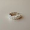 TRI ROW RIBBED PAVE RING (S) 