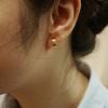  TRIPLE LINE OPEN HOOP EARRINGS 