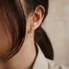  WAVY PEARL DROP EARRINGS 