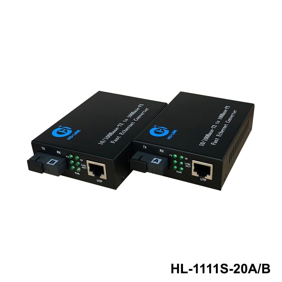 Bộ chuyển đổi quang điện 1 sợi quang 10/100Mbps Ho-LINK HL-1111S-20A/B
