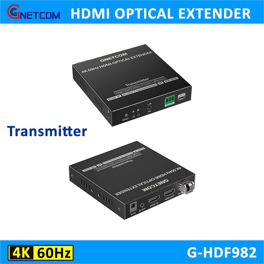 Bộ chuyển đổi HDMI sang quang gigabit 4K60Hz GNETCOM G-HDF982
