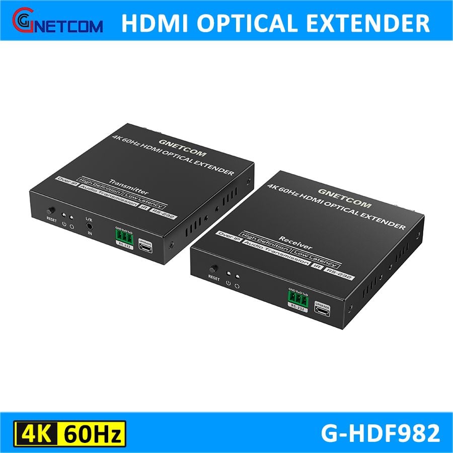 Bộ chuyển đổi HDMI sang quang gigabit 4K60Hz GNETCOM G-HDF982