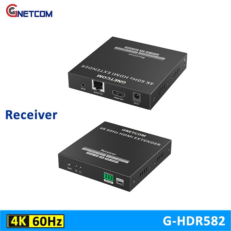 Bộ chuyển đổi HDMI sang lan 120m 4K60Hz GNETCOM G-HDR582