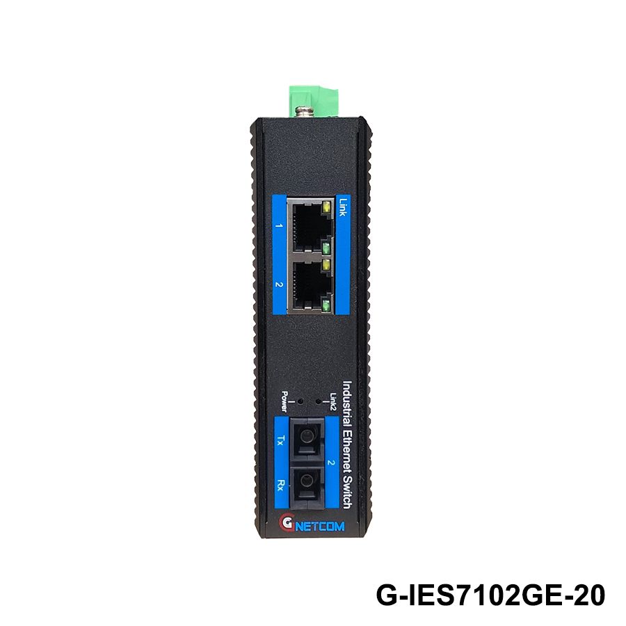 Bộ chuyển đổi quang điện poe công nghiệp Gnetcom G-IES7102GE-20