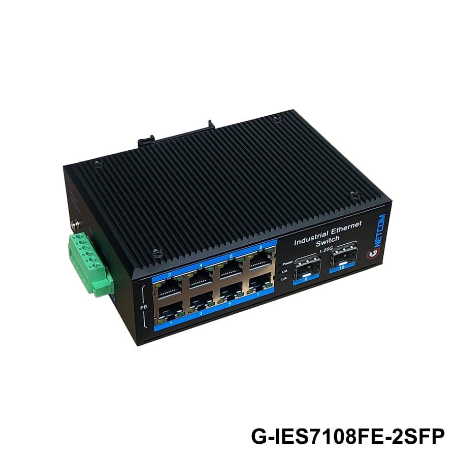 Switch poe công nghiệp Gnetcom G-IES7108FE-2SFP