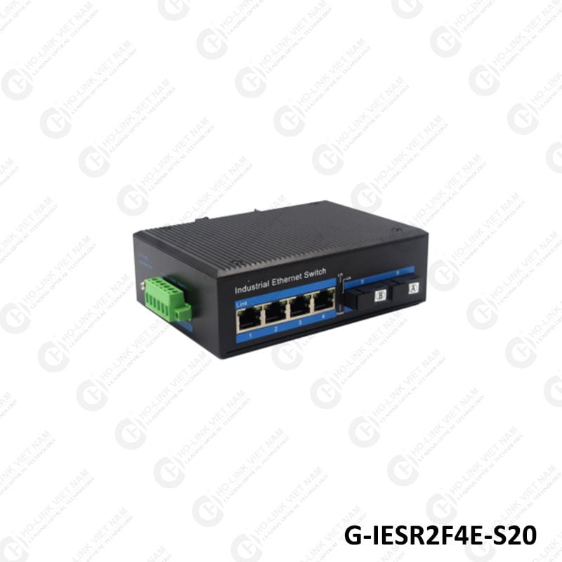 G-IESR2F4E series switch 2 cổng quang công nghiệp GNETCOM