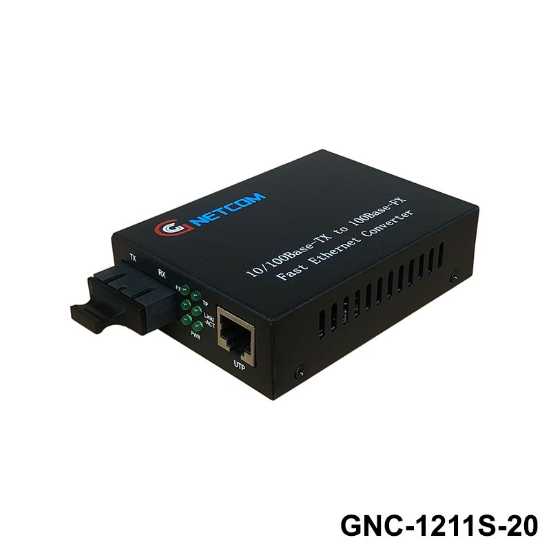 Bộ chuyển đổi quang điện GNETCOM 10/100M I PN: GNC-1211S-20