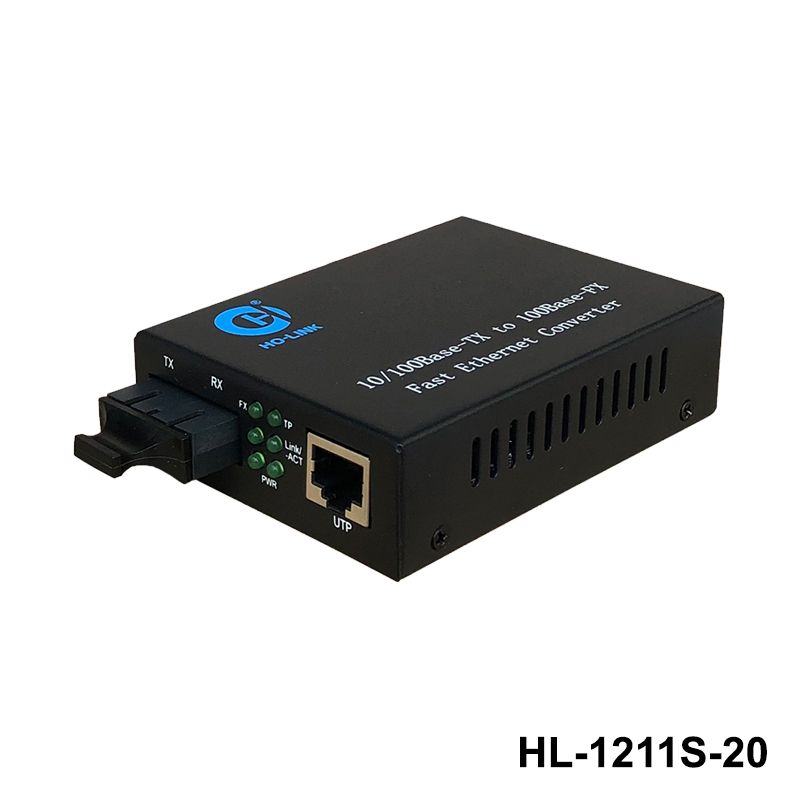 Bộ chuyển đổi quang điện 2 sợi quang 10/100Mbps HO-LINK HL-1211S-20