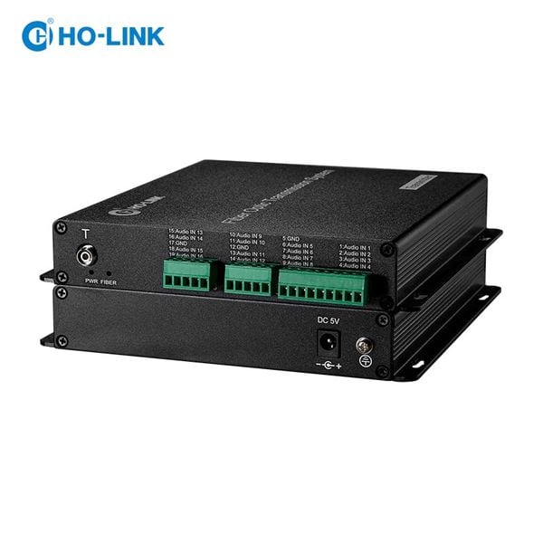  Bộ chuyển đổi audio sang quang 16 kênh phoenix terminal HO-LINK HL-16TA-TR 