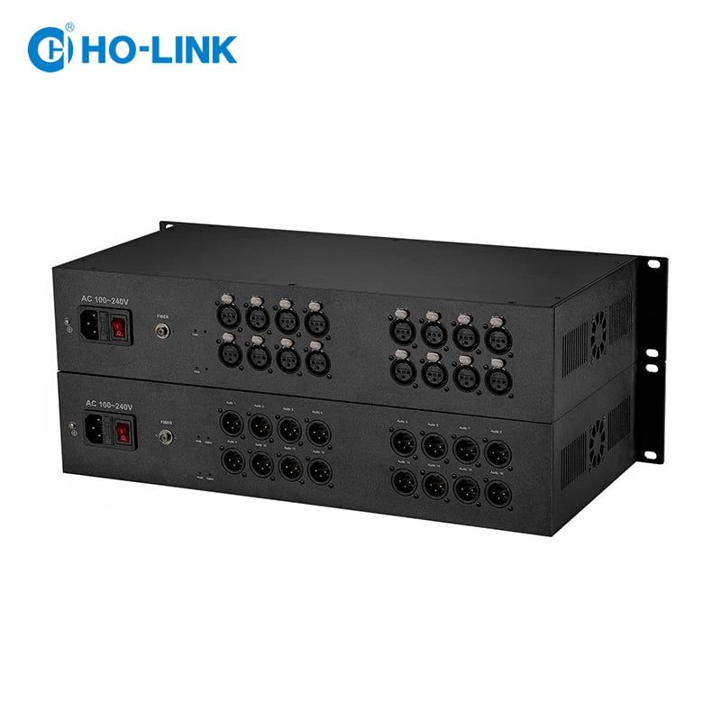 Bộ chuyển đổi audio sang quang 16 kênh XLR HO-LINK HL-16XA-T/R