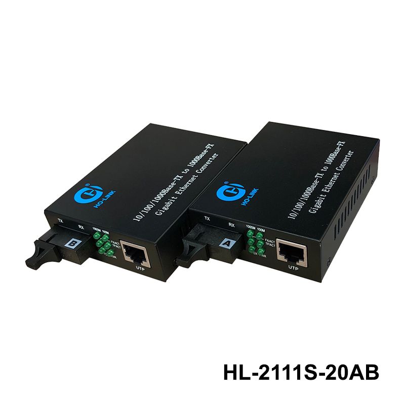 Bộ chuyển đổi quang điện 1 sợi quang 1000Mbps HO-LINK HL-2111S-20A/B
