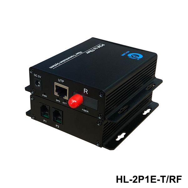  HL-2P1E-TRF bộ chuyển đổi quang thoại 2 kênh kèm cổng mạng HO-LINK 