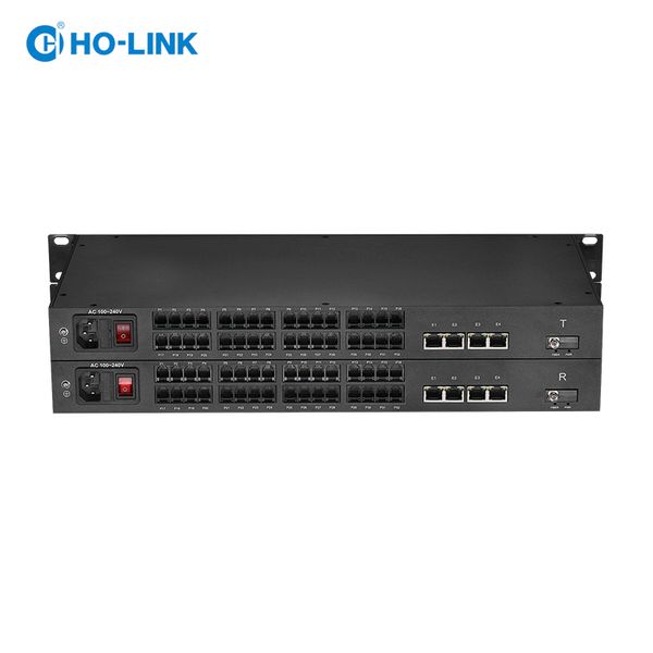  HL-32P4E-TRF bộ chuyển đổi quang thoại 32 kênh kèm cổng mạng HO-LINK 