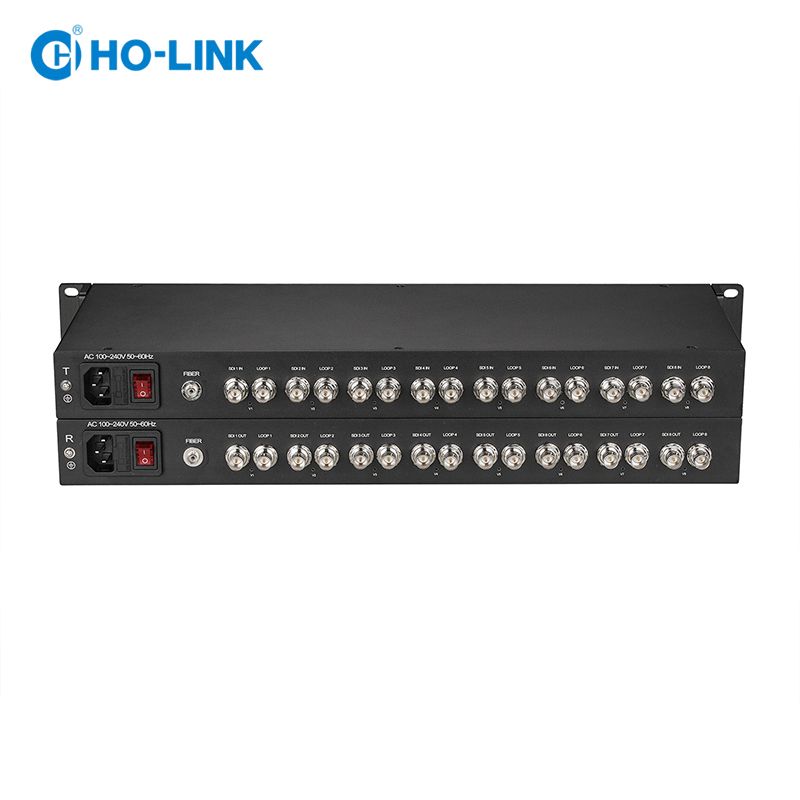 Bộ chuyển đổi 3G SDI sang quang 8 kênh HO-LINK HL-3GSDI-8V-T/R