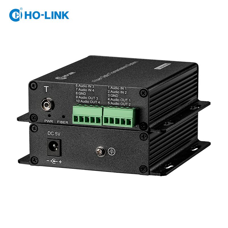 Bộ chuyển đổi audio sang quang 4 kênh phoenix terminal  2 chiều HO-LINK HL-404TA-TR