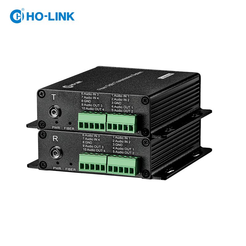 Bộ chuyển đổi audio sang quang 4 kênh phoenix terminal  2 chiều HO-LINK HL-404TA-TR