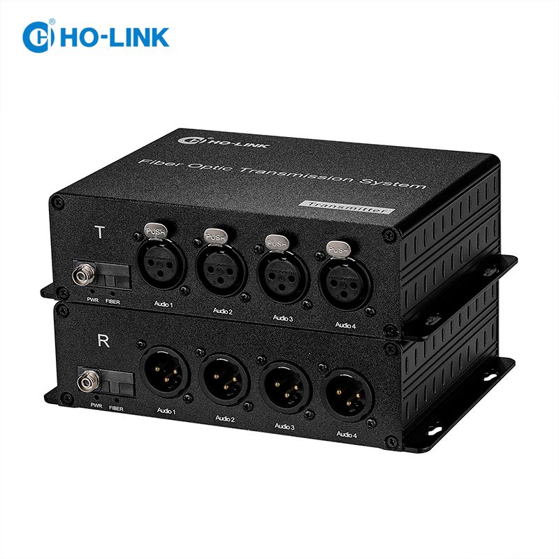 Bộ chuyển đổi audio sang quang 4 kênh XLR HO-LINK HL-4XA-T/R