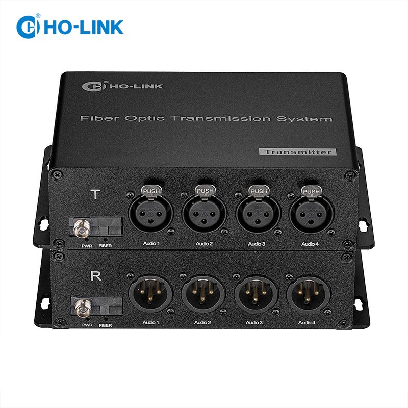 Bộ chuyển đổi audio sang quang 4 kênh XLR HO-LINK HL-4XA-T/R