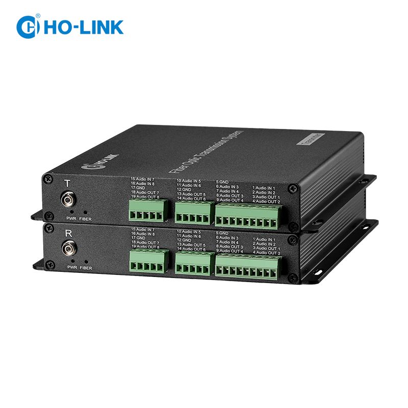 Bộ chuyển đổi audio sang quang 8 kênh phoenix terminal  2 chiều HO-LINK HL-808TA-TR