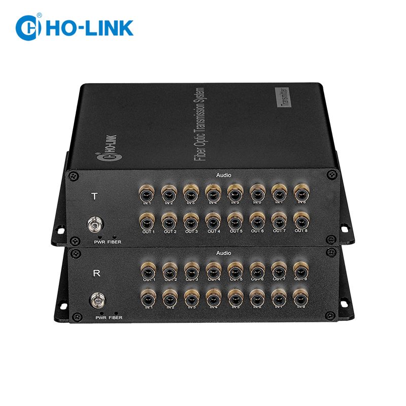 Bộ chuyển đổi audio sang quang 8 kênh RCA 2 chiều HO-LINK HL-8A8S-20TR