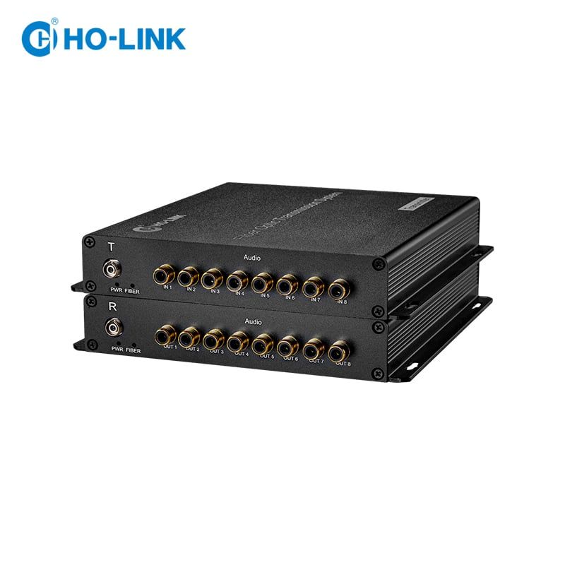 Bộ chuyển đổi audio sang quang 8 kênh RCA 1 chiều HO-LINK HL-8AS-20TR