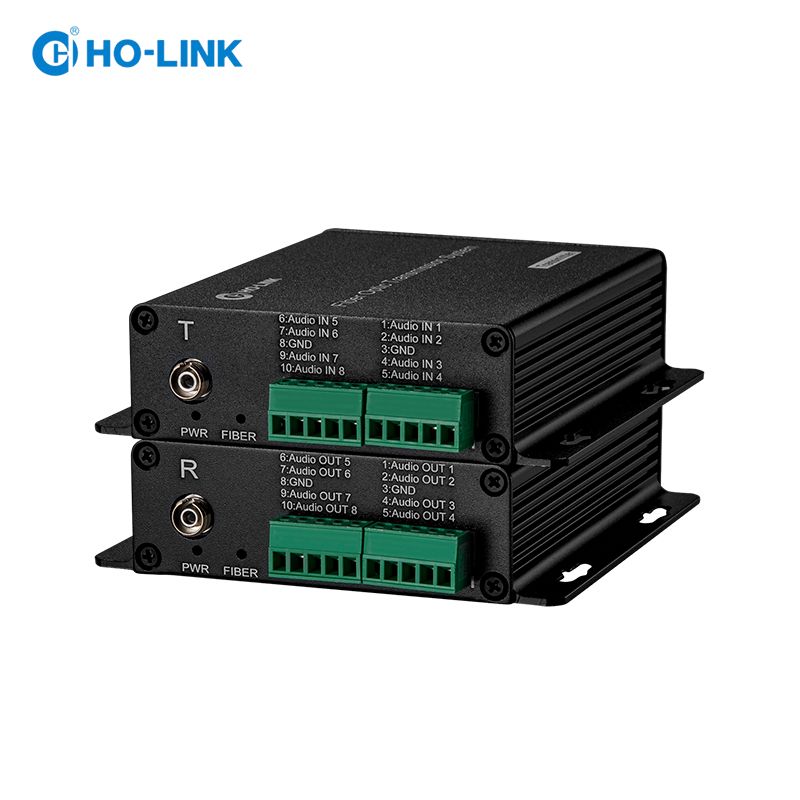 Bộ chuyển đổi audio sang quang 8 kênh phoenix terminal  HO-LINK HL-8TA-TR
