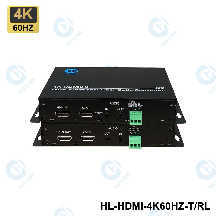 HL-HDMI-4K60HZ- T/RL Bộ chuyển đổi HDMI sang quang 4K 60HZ HO-LINK