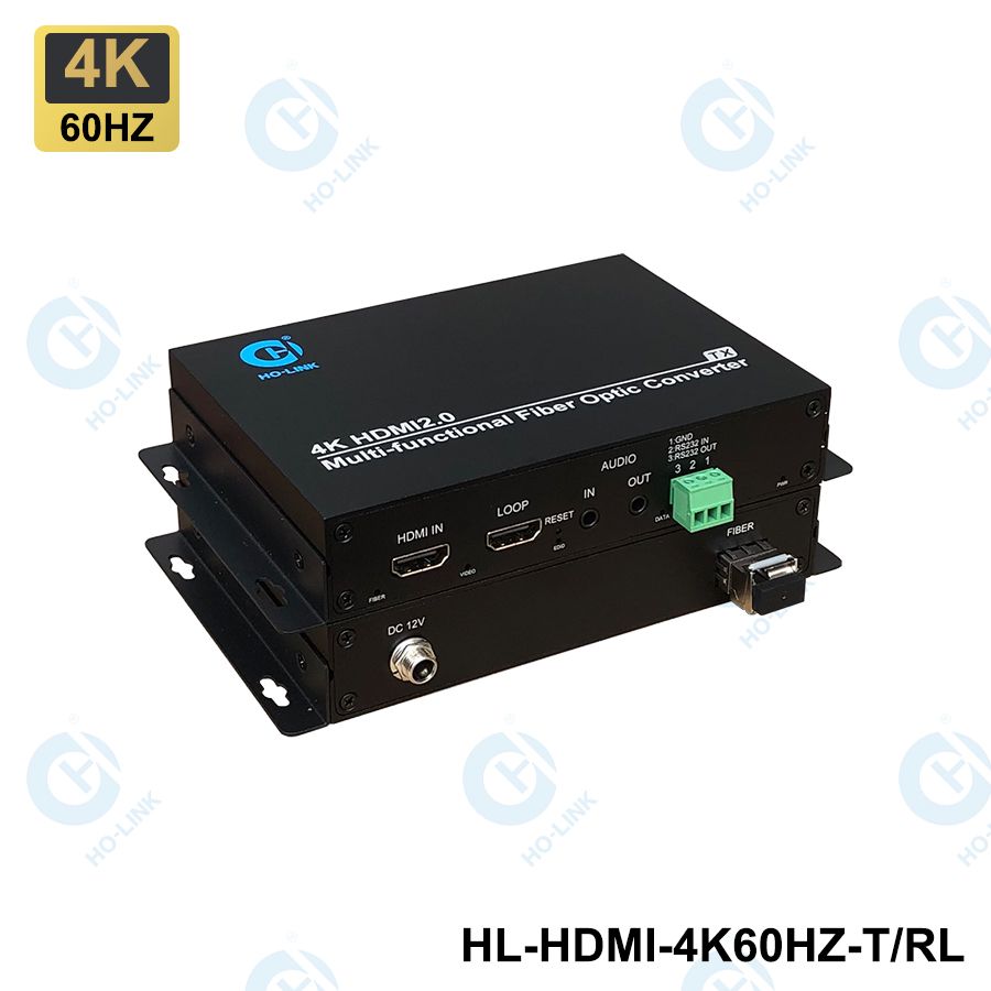 HL-HDMI-4K60HZ- T/RL Bộ chuyển đổi HDMI sang quang 4K 60HZ HO-LINK