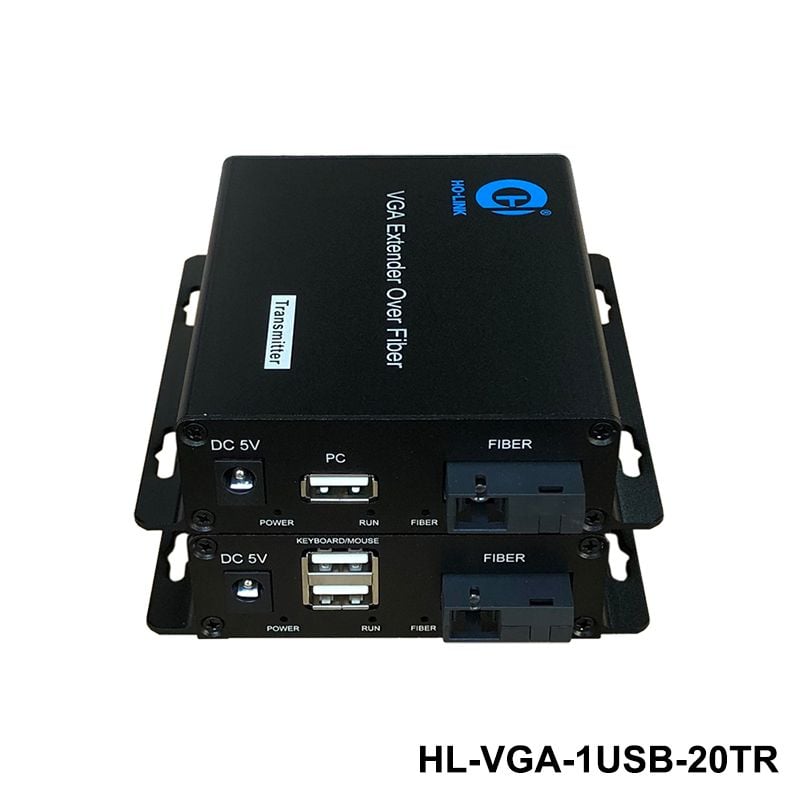 Bộ chuyển đổi VGA sang quang có cổng USB HO-LINK HL-VGA-1USB-20TR