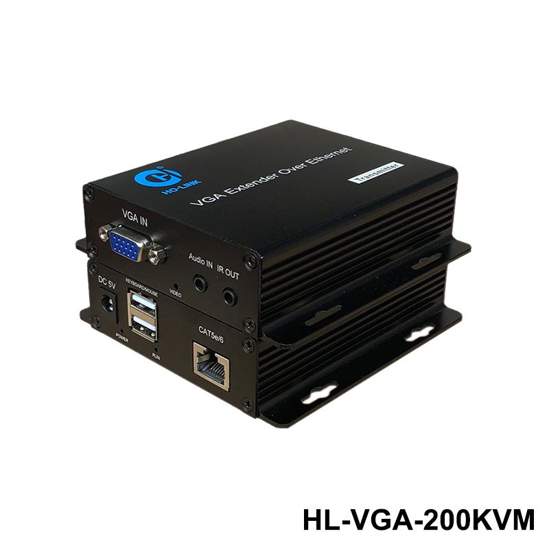 Bộ chuyển đổi VGA sang lan có cổng usb 200m HO-LINK HL-VGA-200KVM