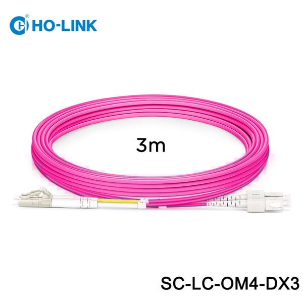  Dây nhảy quang SC-LC/UPC-MM-DX-2.0mm-OM4 