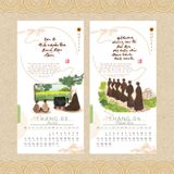  Bộ Lịch Thư Pháp Làng Mai 2025 - Ý Thức Em Mặt Trời Tỏ Rạng 