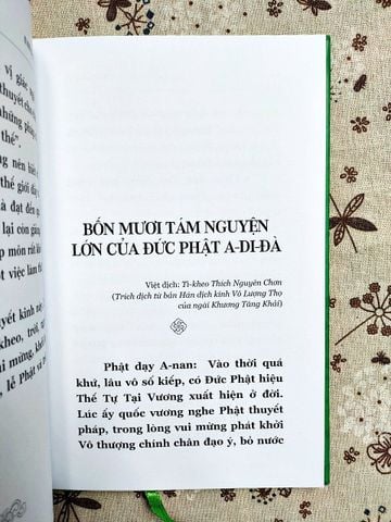  Kinh A di đà - Bốn Mươi Tám Nguyện - Kệ Nguyện Sinh - Nghi thức tụng niệm (Bìa cứng, cao cấp) 