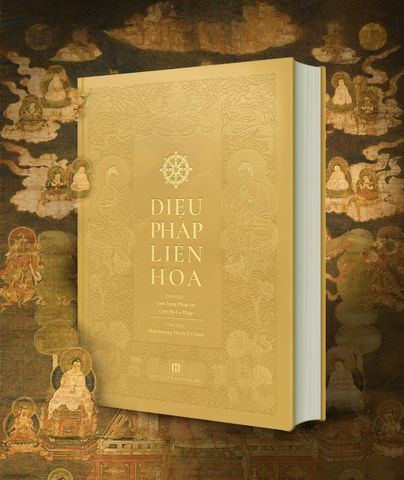  Kinh Diệu Pháp Liên Hoa - Bản cao cấp, bìa cứng màu vàng 