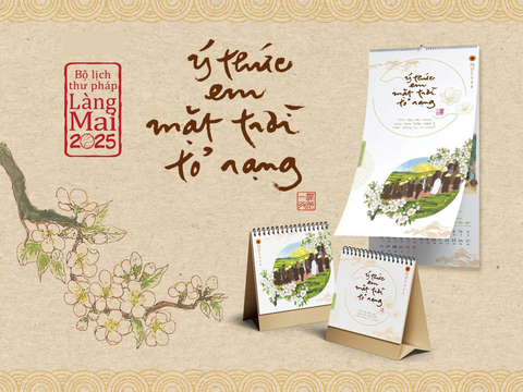  Bộ Lịch Thư Pháp Làng Mai 2025 - Ý Thức Em Mặt Trời Tỏ Rạng 