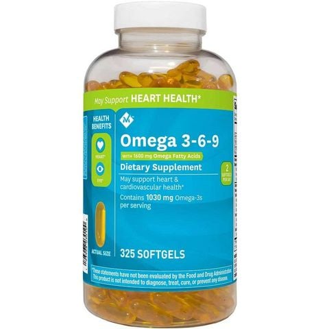 Omega 369 Dietary Supplement Supports Heart Health Member's Mark 325 Viên - Viên Uống Bổ Sung Dầu Cá